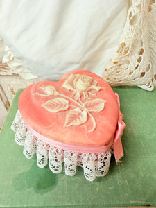 VINTAGE SOAPSTONE ROSE BOX