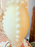 VINTAGE PINK MILK GLASS HANDPAINTED AMAZING HOBNAIL LAMP - 2 AVAILABLE
