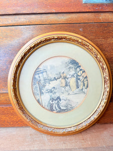 ANTIQUE VICTORIAN ROUND ART #1