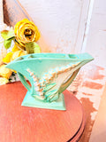 VINTAGE ROSEVILLE TEAL FOXGLOVE PLANTER