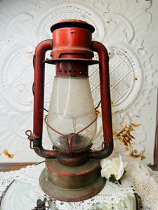 LARGE RED VINTAGE LANTERN