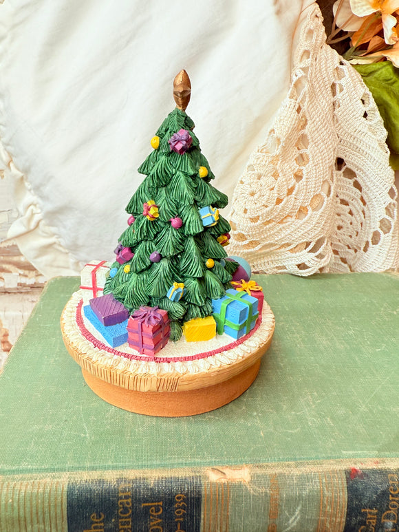 YANKEE CANDLE GLASS JAR CANDLE TOPPER - CHRISTMAS TREE