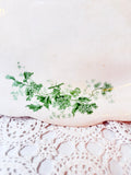 VINTAGE GORGEOUS MARKED GREEN FLORAL PLATTER