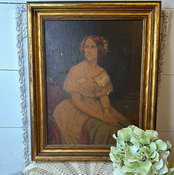 VINTAGE JENNY LIND ANTIQUE PICTURE AND FRAME