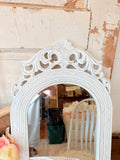 VINTAGE ORNATE CARVED ARCHED MIRROR