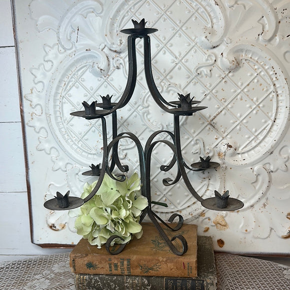 VINTAGE FLORAL SCROLLY ORNATE CANDELABRA