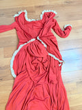 ANTIQUE COLONIAL STYLE RED DRESS