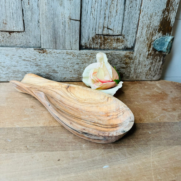 OLIVE WOOD SPOON REST