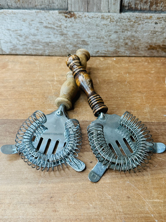 SET OF ANTIQUE HANDLED DRINK STRAINERS