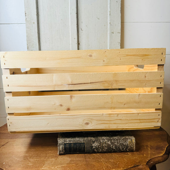 LARGE VINTAGE WOODEN CRATE - 2 AVAILABLE