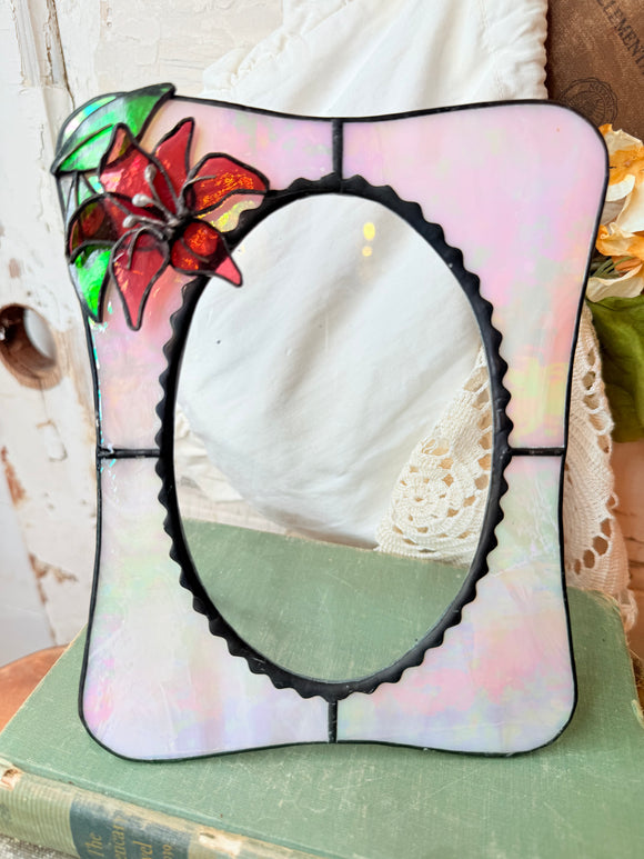 ANTIQUE STAINED GLASS FRAME