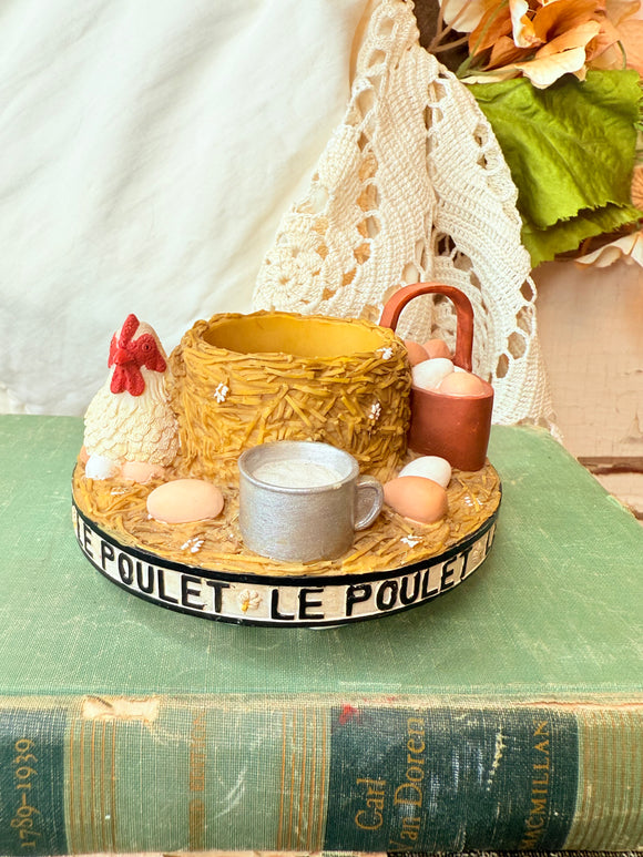 YANKEE CANDLE GLASS JAR CANDLE TOPPER - LE POULET