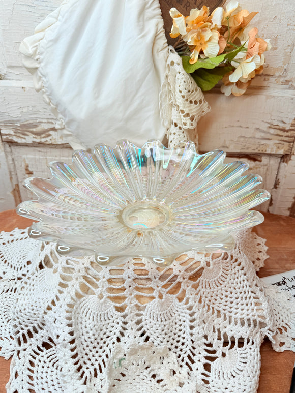 VINTAGE IRIDESCENT STARBURST BOWL