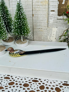 MALLARD DUCK VINTAGE WOODEN LETTER OPENER