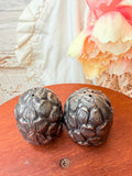 VINTAGE SILVER PINE CONE ELEGANT SALT AND PEPPER SHAKER SET