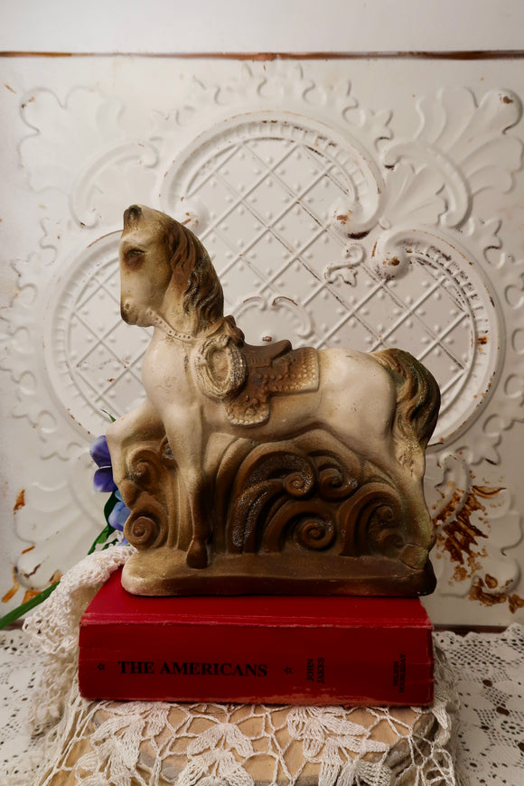 ORNATE VINTAGE HORSE STATUETTE