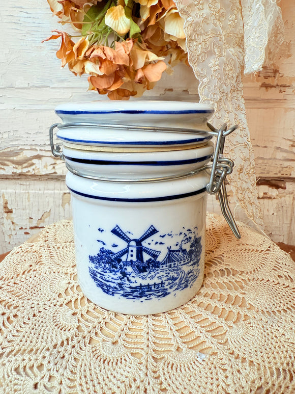 VINTAGE DELFT LARGE CANISTER