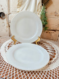 PAIR OF RARE VINTAGE MILK GLASS PLATES - 2 SETS AVAILABLE