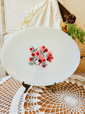 VINTAGE FIREKING FLORAL PLATTER