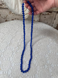 VINTAGE COBALT BLUE BEADED NECKLACE