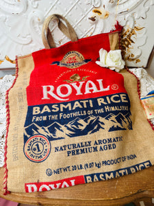 VINTAGE BASMATI RICE TAPESTRY BAG