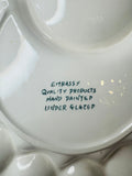 LARGE VINTAGE HAND PAINTED HEN EGG PLATE