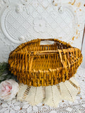 UNIQUE WICKER VINTAGE ORNATE BASKET