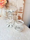 VINTAGE CAST IRON SHABBY CHIC STYLE AMAZING CANDLE HOLDER DECOR
