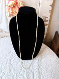 VINTAGE LONG STONE PEARL BEADED NECKLACE