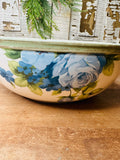 BLUE ROSE LARGE VINTAGE MIXING BOWL