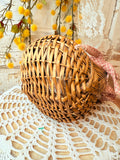 VINTAGE ADORABLE “FRIENDS ARE BERRY SPECIAL” HANDMADE WICKER EGG BASKET