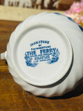 VINTAGE IRONSTONE BLUE TRANSFERWARE CREAMER
