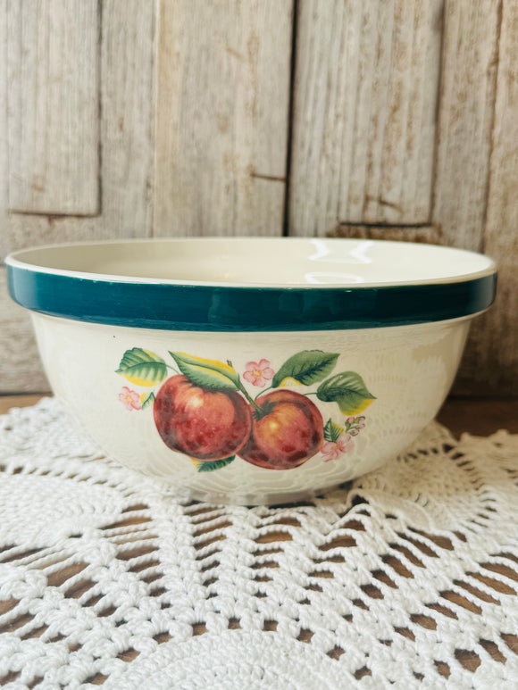 HANDPAINTED APPLE VINTAGE BOWL - XL
