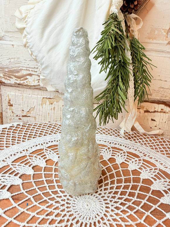VINTAGE SPARKLE TREE CANLDE - 2 AVAILABLE