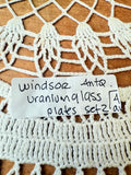 SET OF 2 WINDSOR ANTIQUE URANIUM GLASS PLATES
