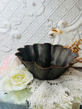 PERFECTLY PATINAD ANTIQUE SCALLOPED CANDLE HOLDER BUNDT PAN DECOR