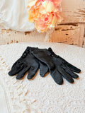 VINTAGE GLOVES - BLACK LEATHER
