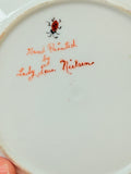 VINTAGE HAND PAINTED FLORAL AND GOLD PLATE