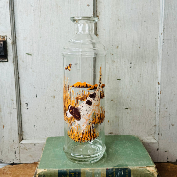 VINTAGE DOG IN WHEATFIELD BOTTLE
