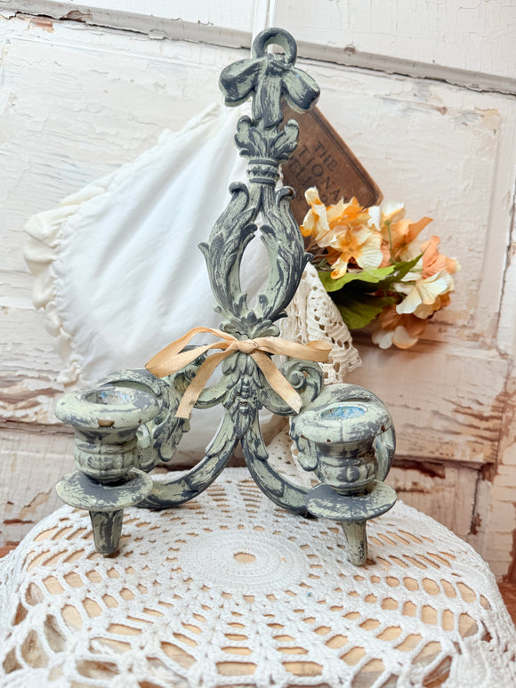 VINTAGE DISTRESSED SYROCO WALL SCONCE