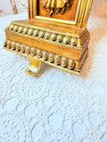 VINTAGE GOLD GILTED ANGEL STOCKING HOLDER