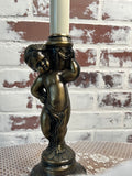 1970S BRASS CHERUB LAMP