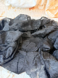 VINTAGE BLACK LACE TABLE SCARF