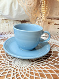 VINTAGE FIESTA WARE - LIGHT BLUE TEACUP AND SAUCER SET
