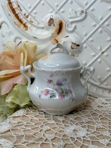 WATERCOLOR STYLE VINTAGE SUGAR BOWL