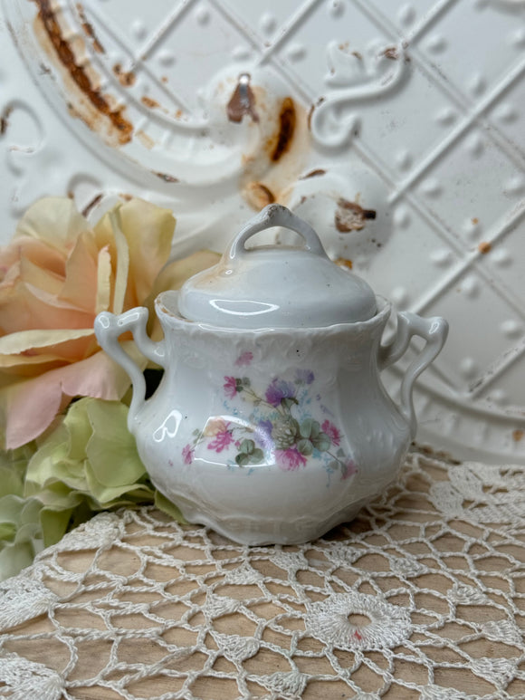 WATERCOLOR STYLE VINTAGE SUGAR BOWL