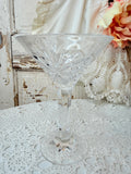 VINTAGE CRYSTAL CUT MARTINI GLASS
