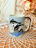 RARE VINTAGE JAPAN MUG - DOLPHINS