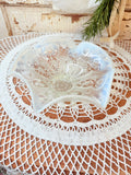 VINTAGE DETAILED MOONSTONE RUFFLED COMPOTE