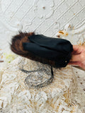 RARE VINTAGE BOW AND FUR HEADBAND